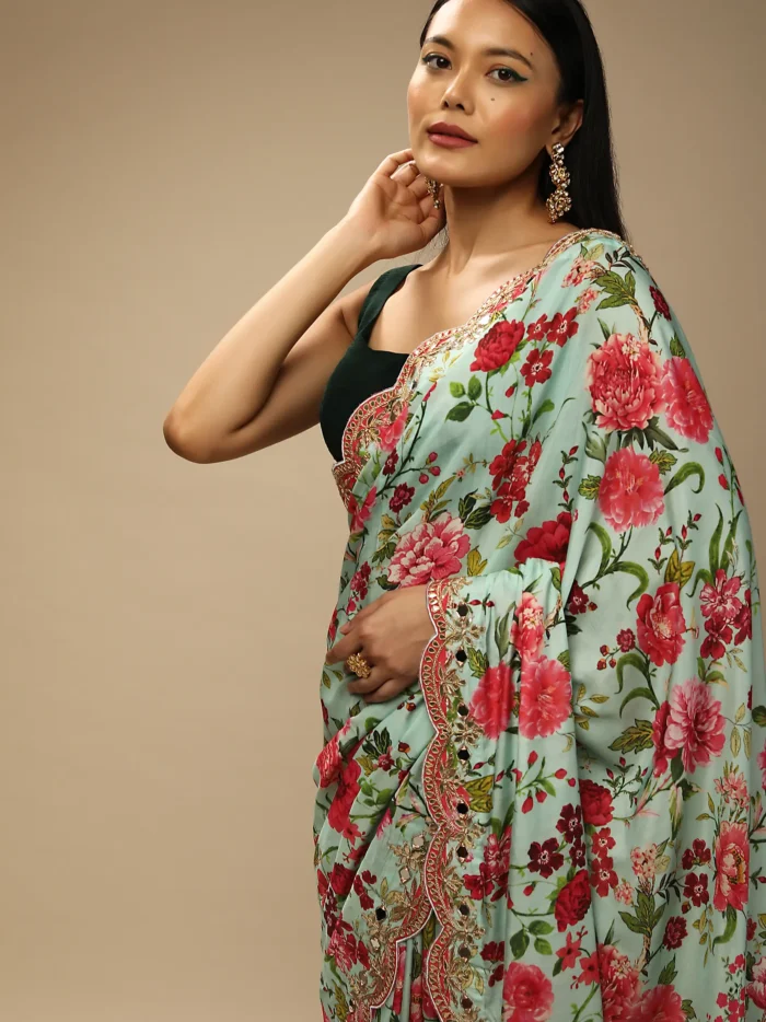 mint_saree_in_cotton_silk_with_contrasting_floral_print3.webp